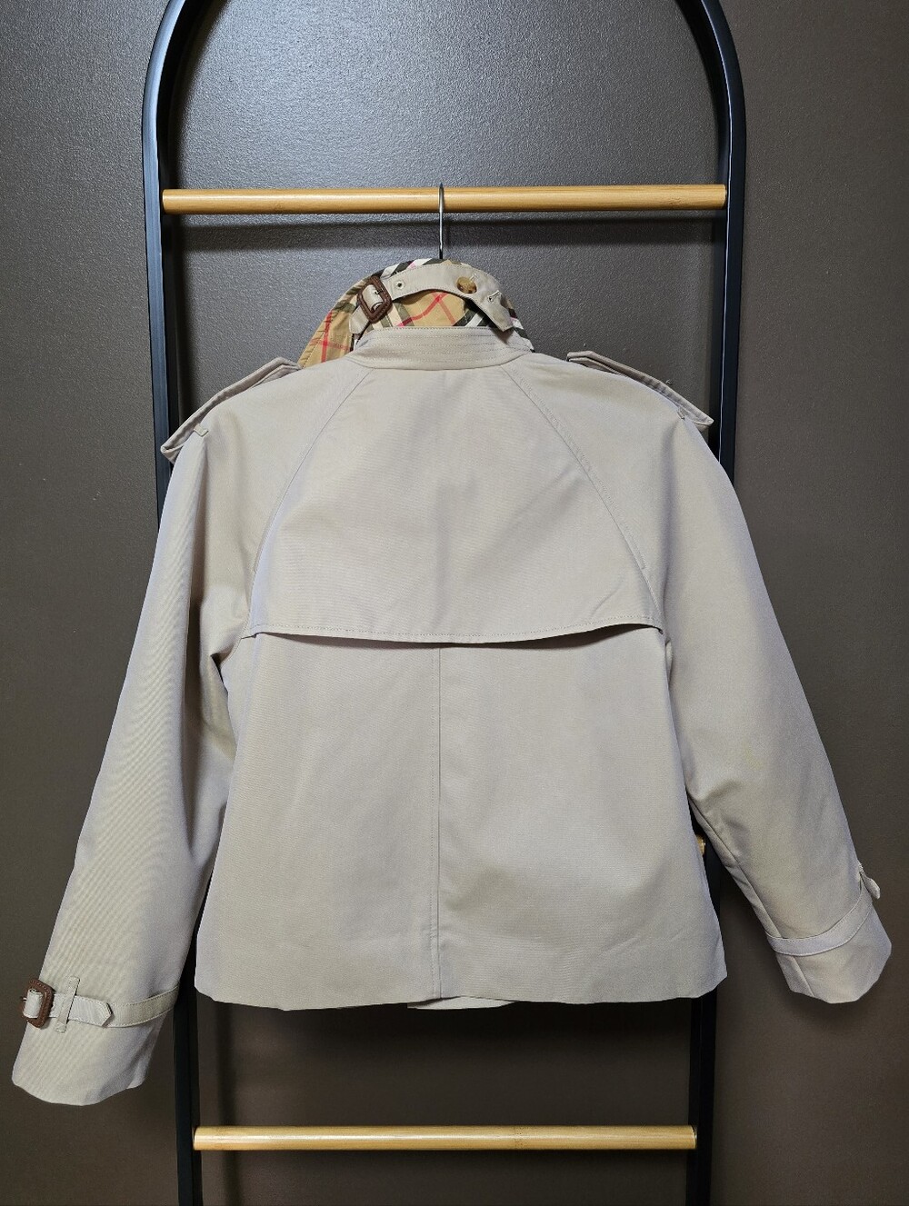 Cropped Trench Coat, Honey Color - Picture 2 of 15